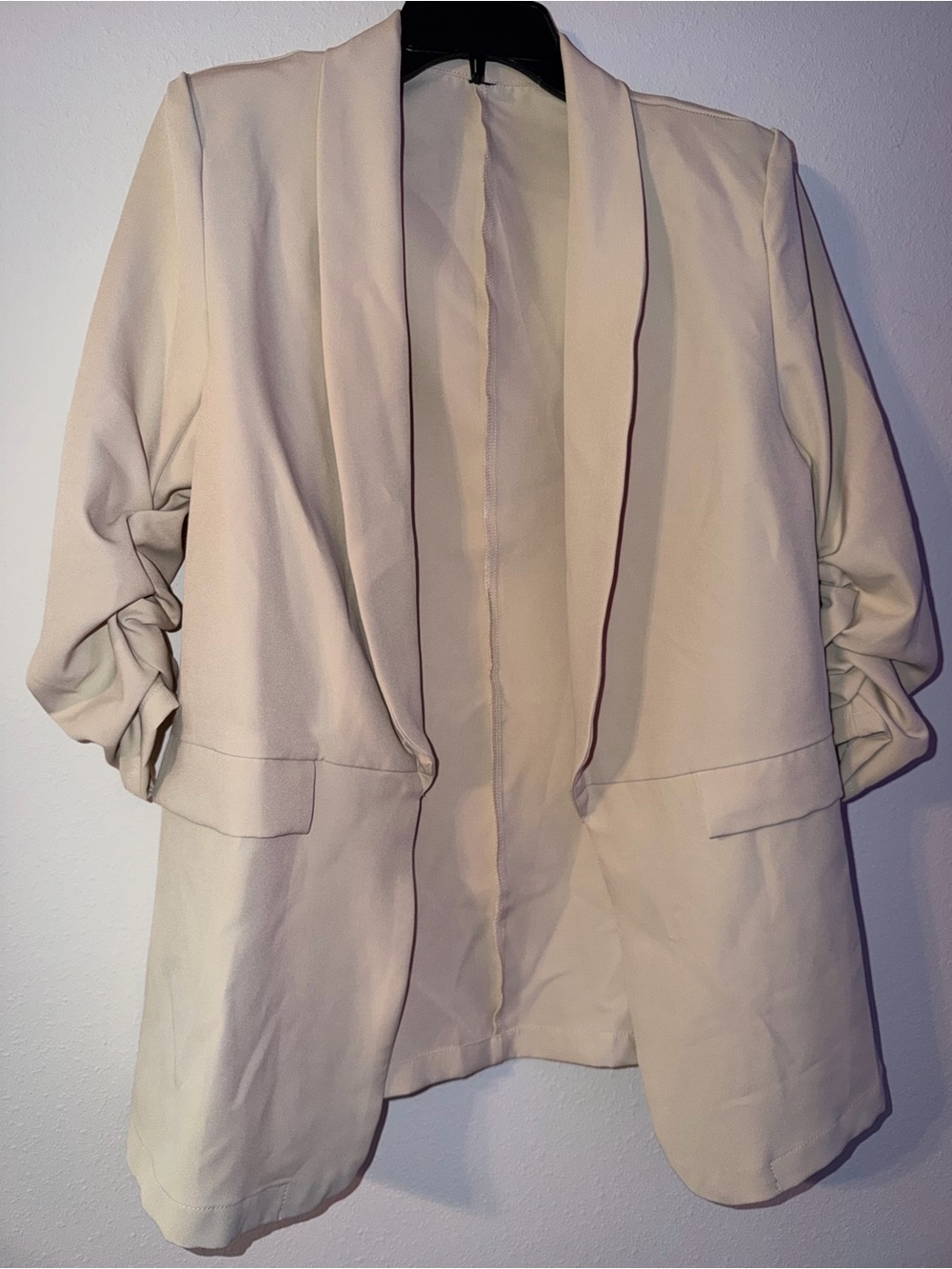 Women’s Cream Open Front Blazer Jacket